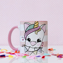 Cargar imagen en el visor de la galería, Taza coleccionable de Unicornio Aduchis a rallas