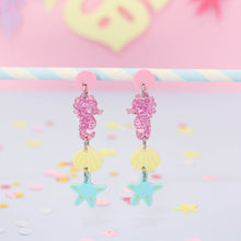 Cargar imagen en el visor de la galería, Pendientes Brilli brilli marino