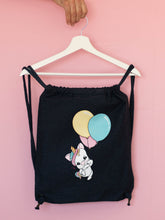 Cargar imagen en el visor de la galería, Mochila azul de algodón unicornio Aduchis globos