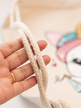 Cargar imagen en el visor de la galería, Mochila beige de algodón unicornio Aduchis love