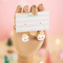 Cargar imagen en el visor de la galería, Pendiente muñeco de nieve