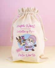 Cargar imagen en el visor de la galería, Bolsa navideña papa noel ROSA - Dulce Decoración
