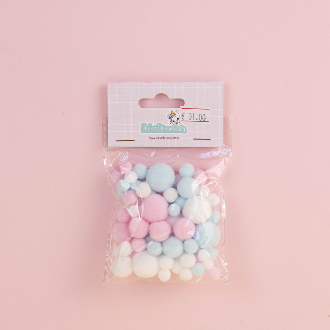 Pompón pastel mini