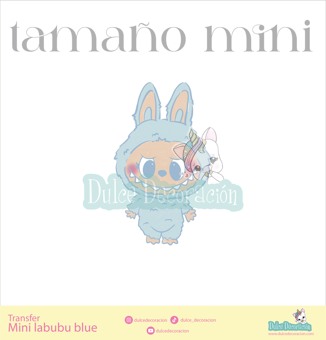 Mini labubu blue (TAMAÑO PEQUEÑO)