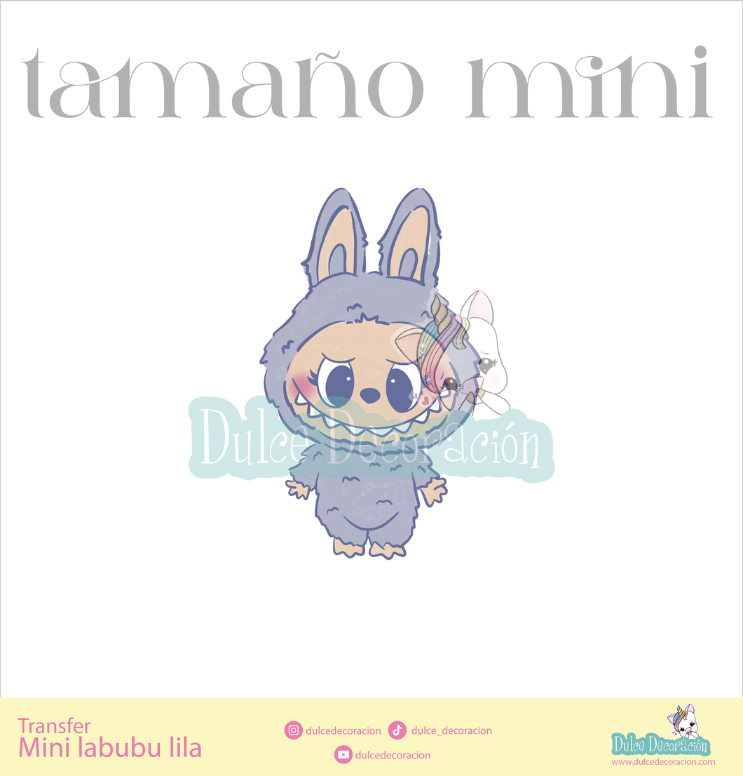 Mini labubu lila (TAMAÑO PEQUEÑO)