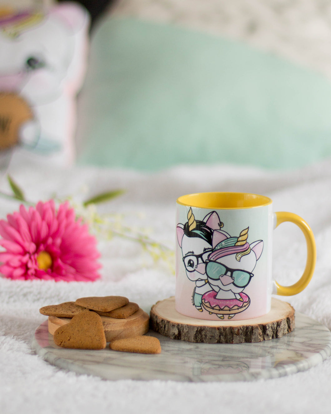 Taza coleccionable de Unicornio Aduchis y Lolo