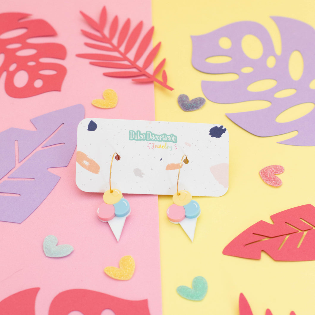 Pendientes helados pastel