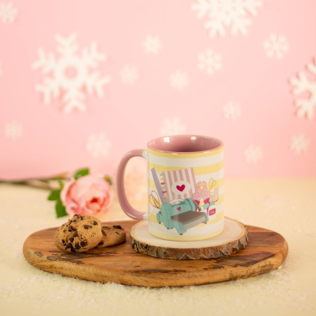Taza scrapera rosa