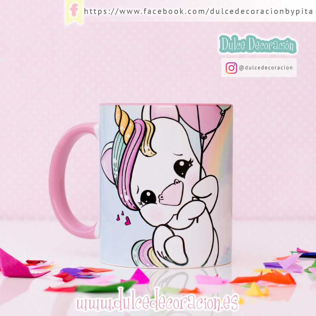 Taza coleccionable Unicornio Aduchis globos