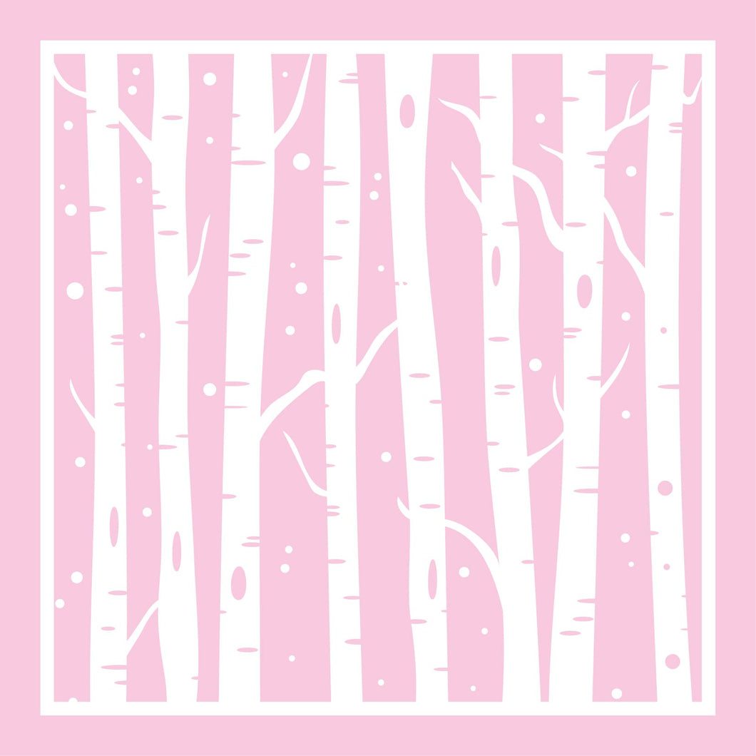 Stencil arbol invierno