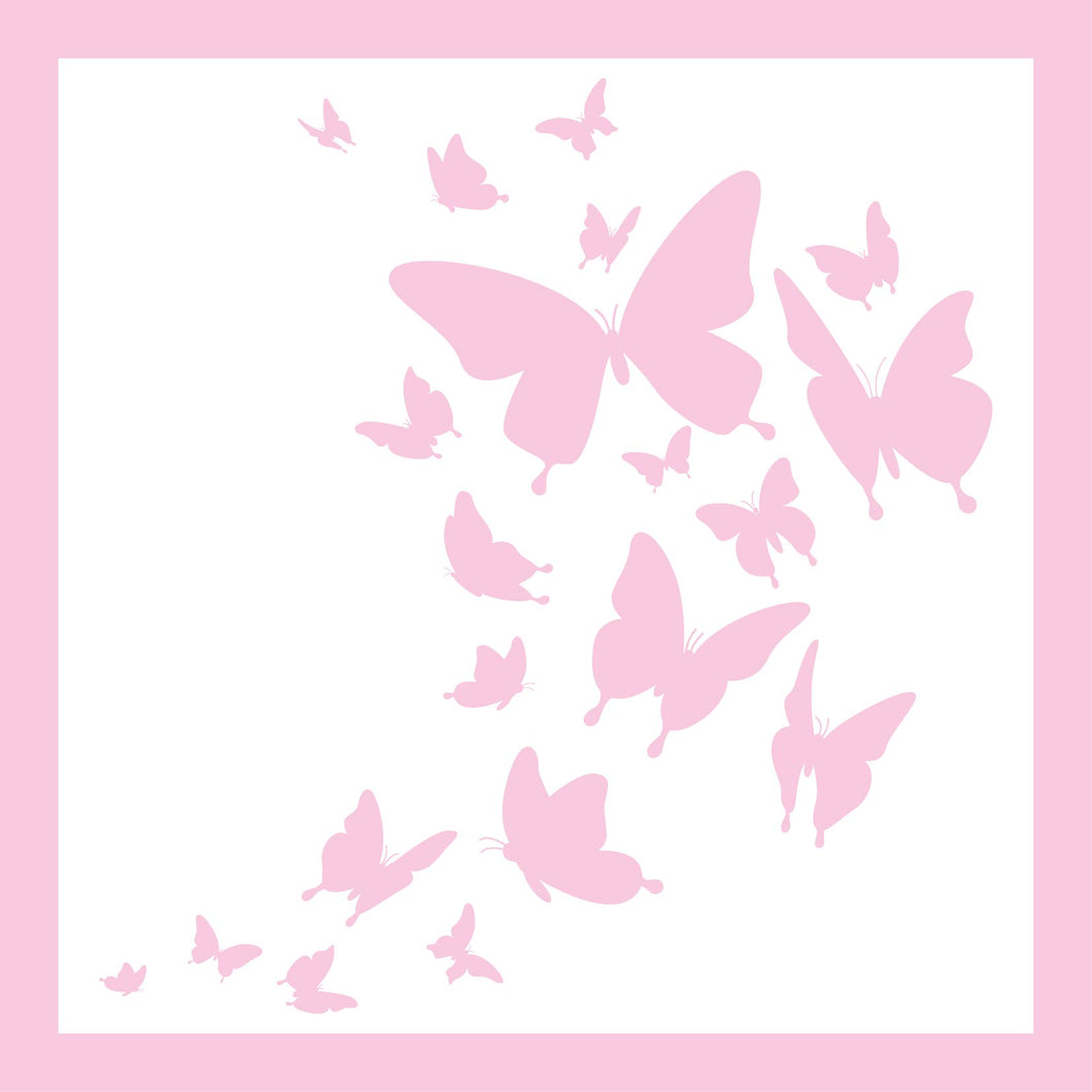 Stencil mariposas al vuelo