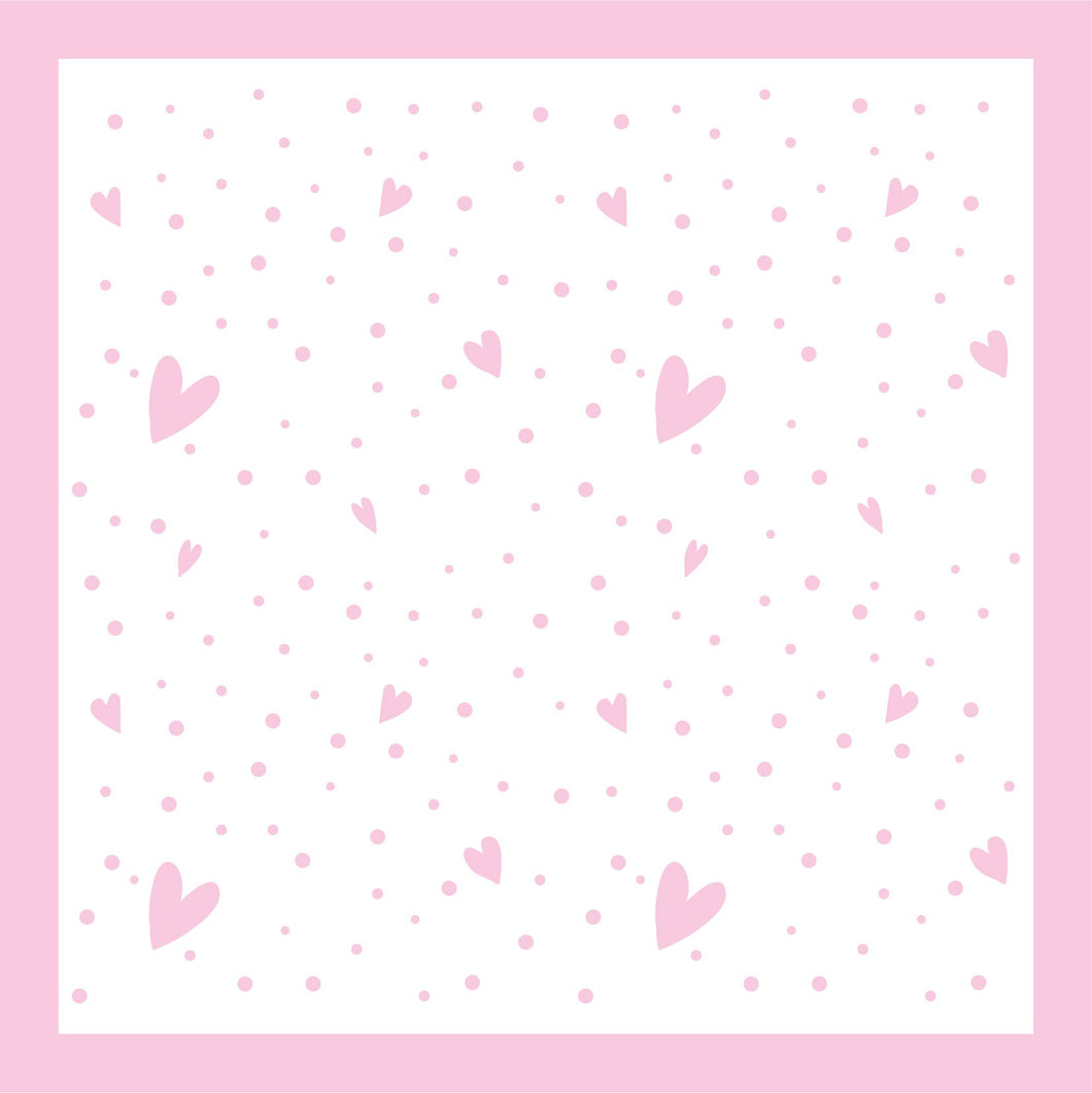 Stencil corazon y puntos